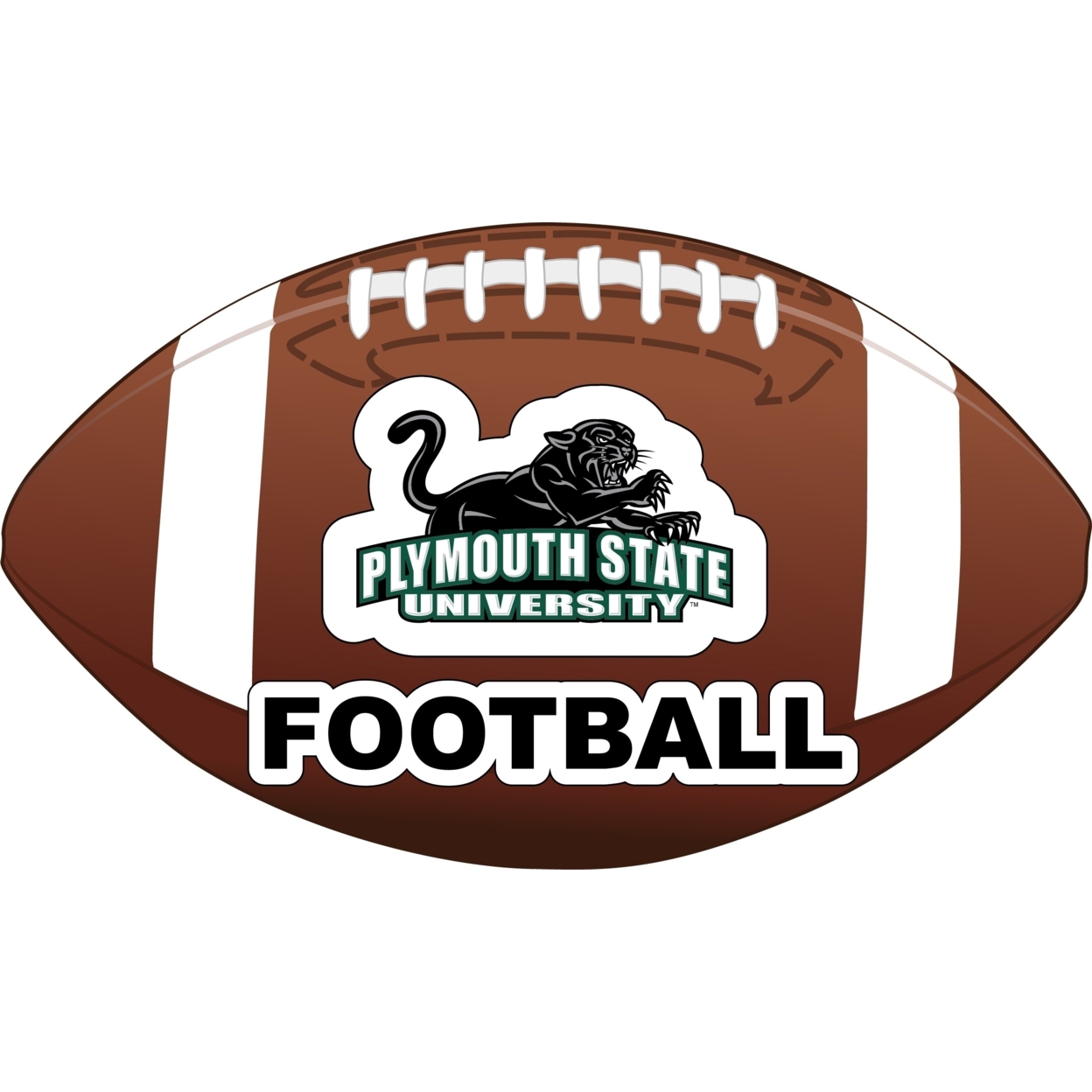 Plymouth State University 4-Inch Round Football Vinyl Decal Sticker