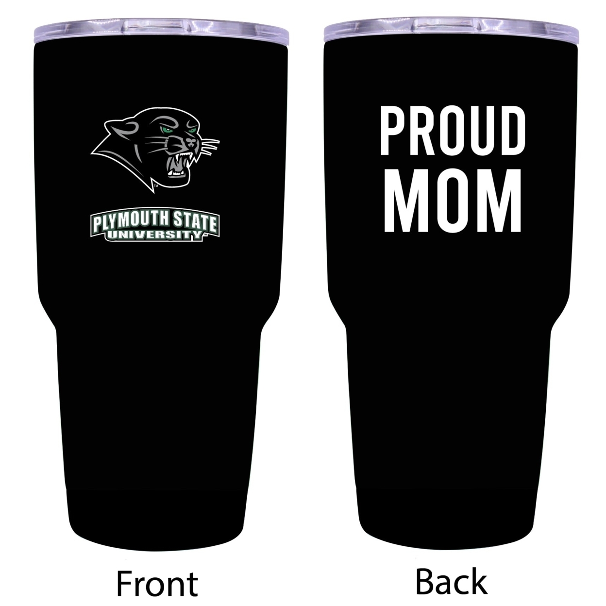 R And R Imports Plymouth State University Proud Mom 24 Oz Insulated Stainless Steel Tumblers Black.