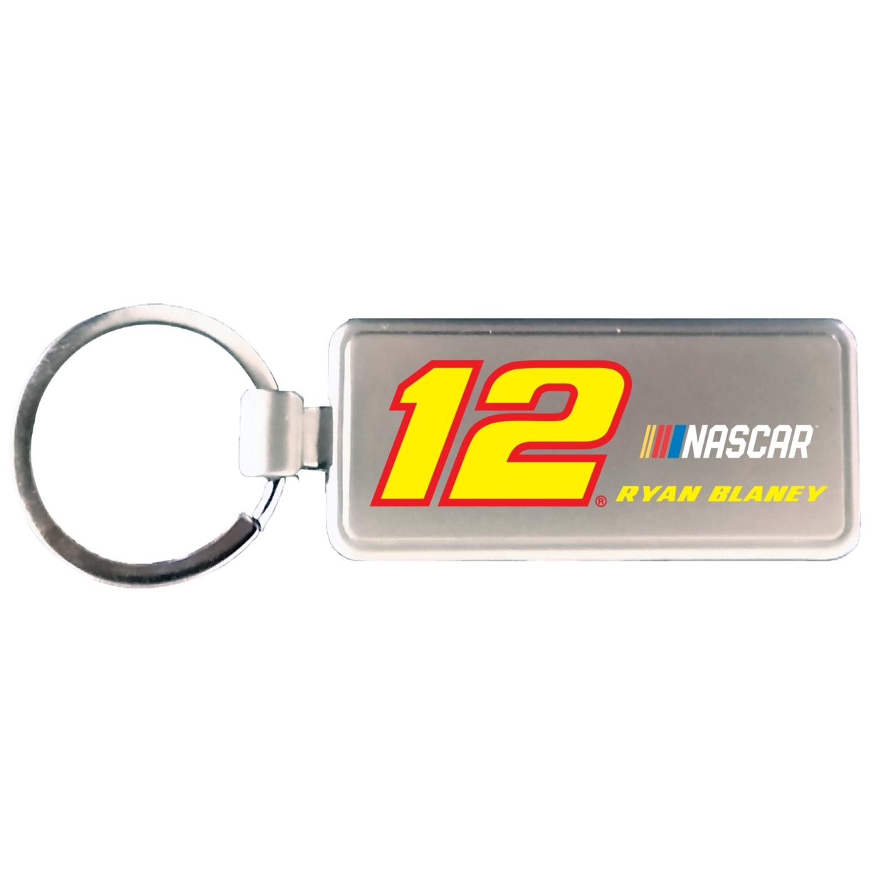 R And R Imports RB Ryan Blaney #12 NASCAR Metal Keychain