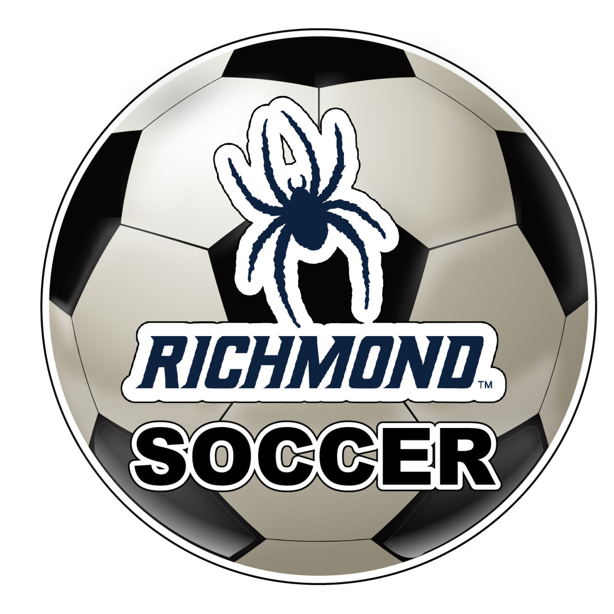 Richmond University Spiders 4-Inch Round Soccer Ball Vinyl Decal Sticker