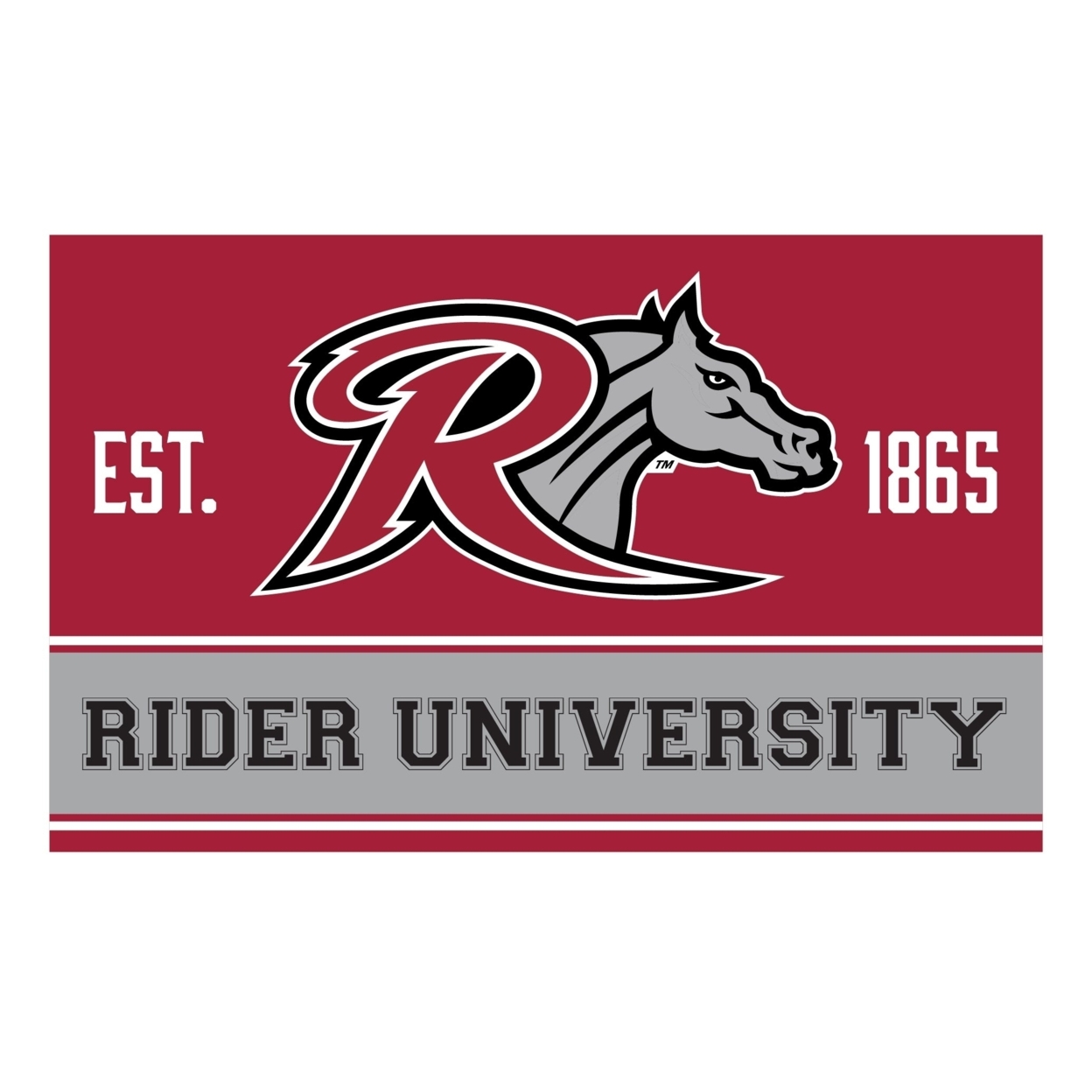 R And R Imports Rider University Broncs Wood Sign With Frame