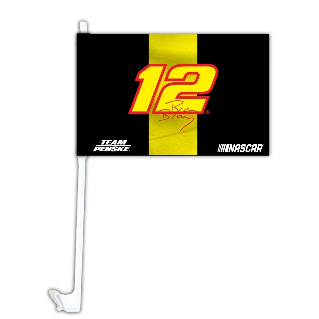R And R Imports Ryan Blaney #12 Nascar Car Flag Set Of 2