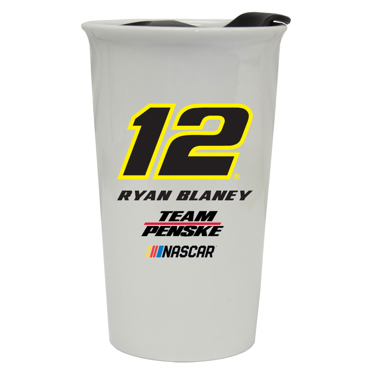 R And R Imports Ryan Blaney #12 NASCAR Double Walled Ceramic Tumbler New For 2020