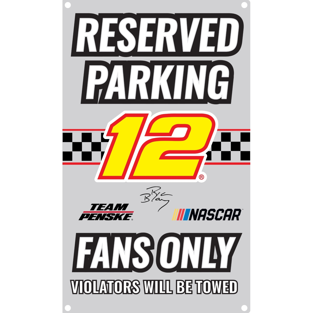 R And R Imports Ryan Blaney #12 Metal Sign New For 2020