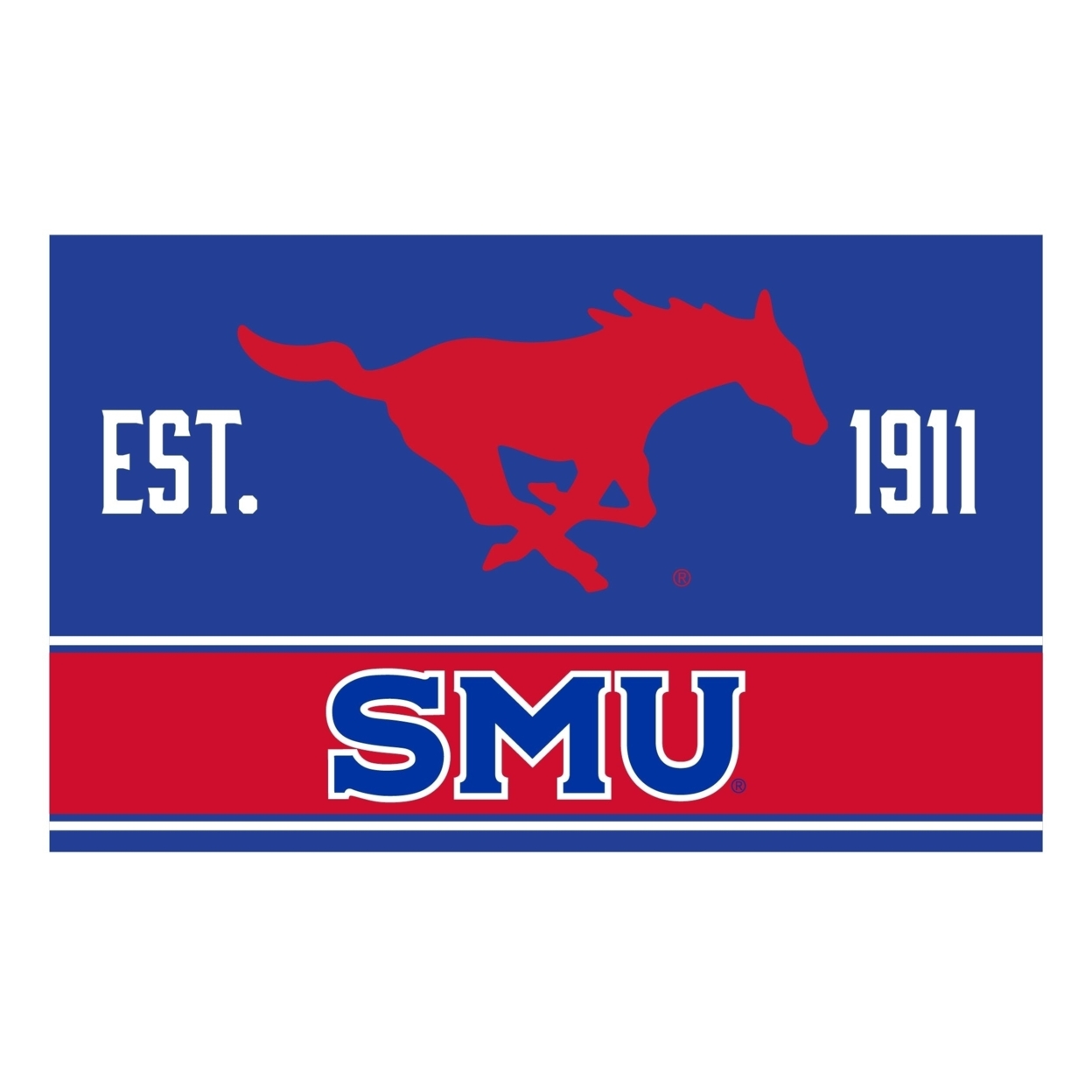 R And R Imports Southern Methodist University Wood Sign With Frame