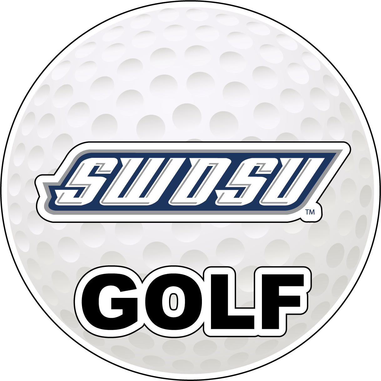 Southwestern Oklahoma State University 4-Inch Round Golf Ball Vinyl Decal Sticker