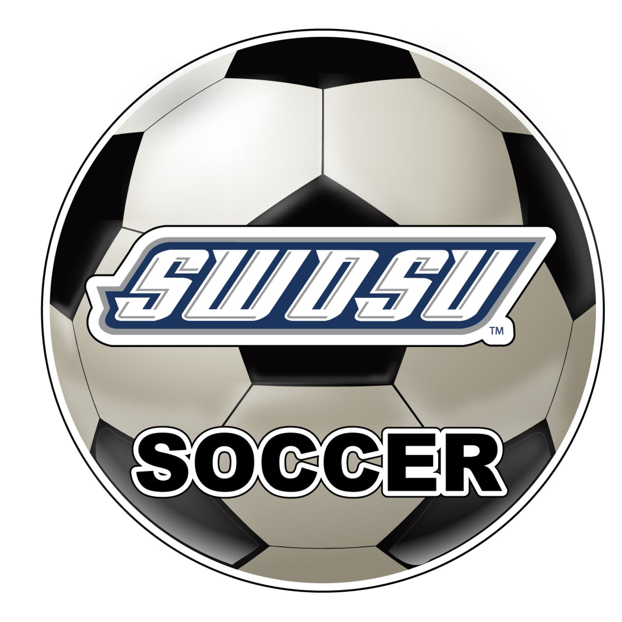Southwestern Oklahoma State University 4-Inch Round Soccer Ball Vinyl Decal Sticker