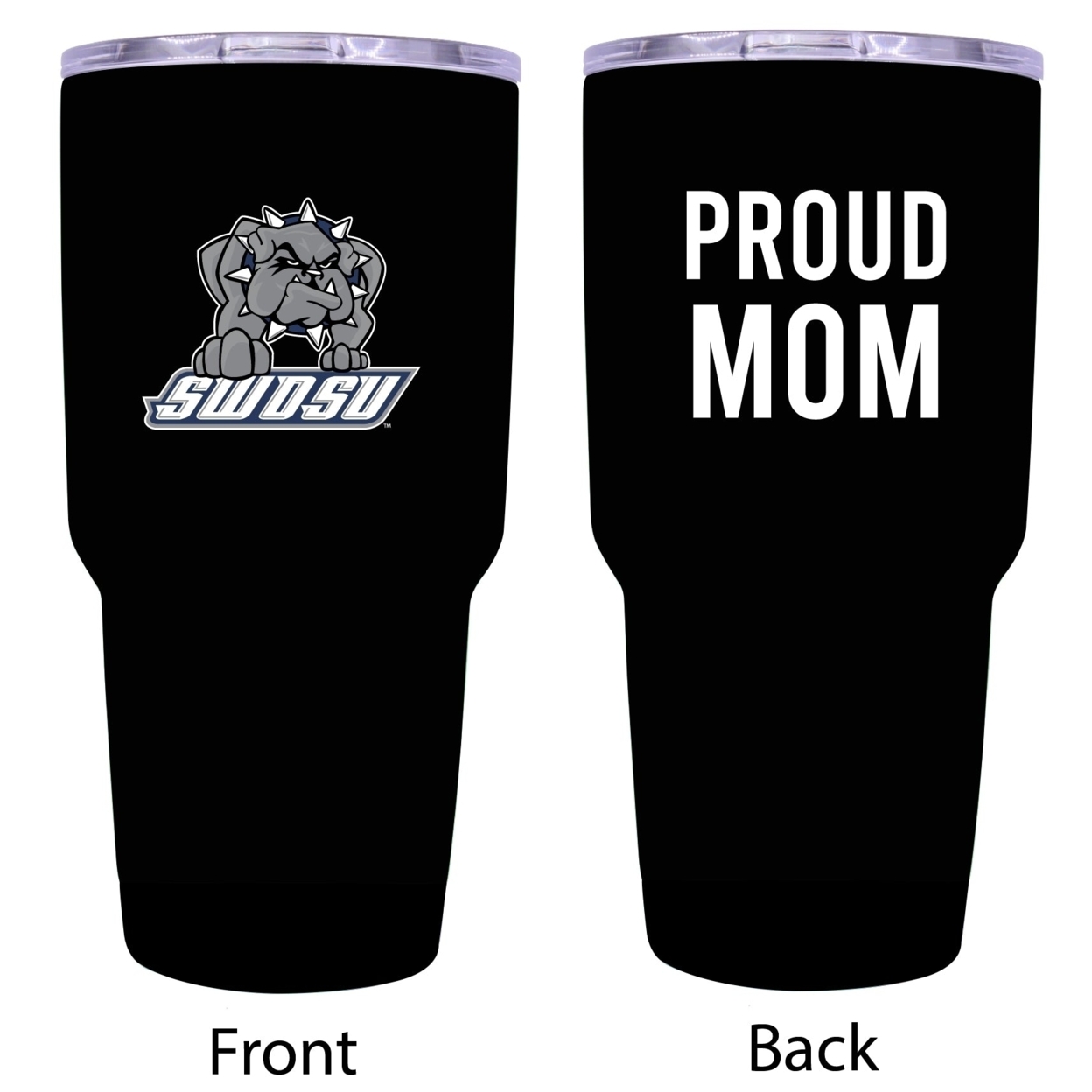 R And R Imports Southwestern Oklahoma State University Proud Mom 24 Oz Insulated Stainless Steel Tumblers Black.