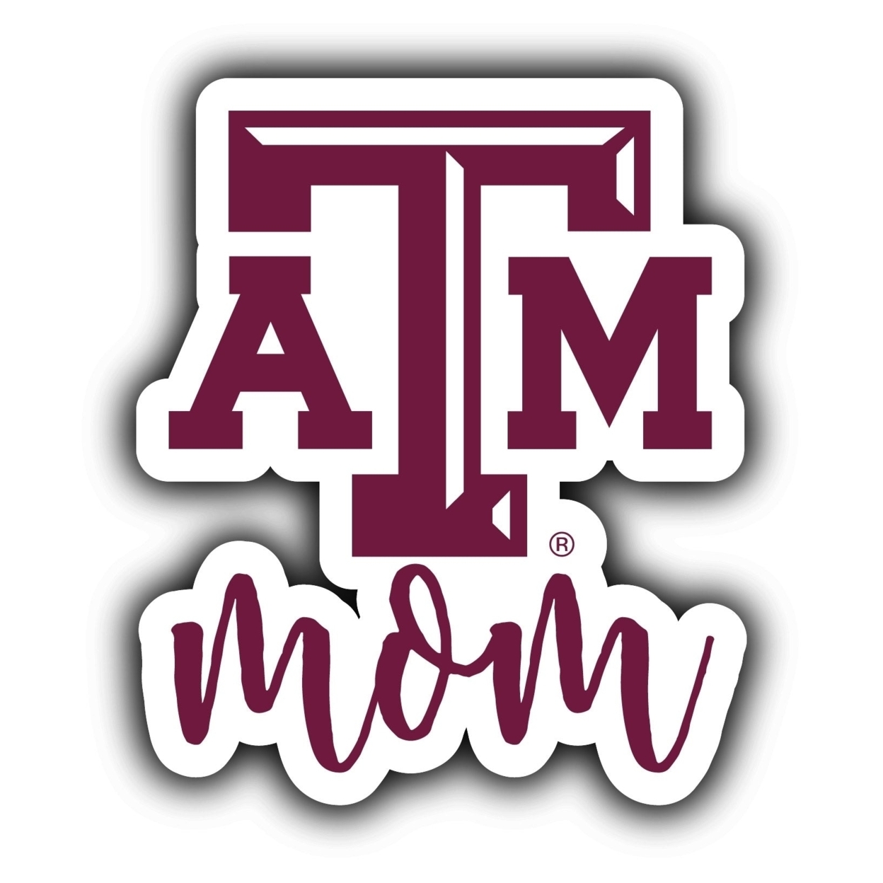 Texas A&M Aggies Proud Mom 4-Inch Die Cut Decal,Multi