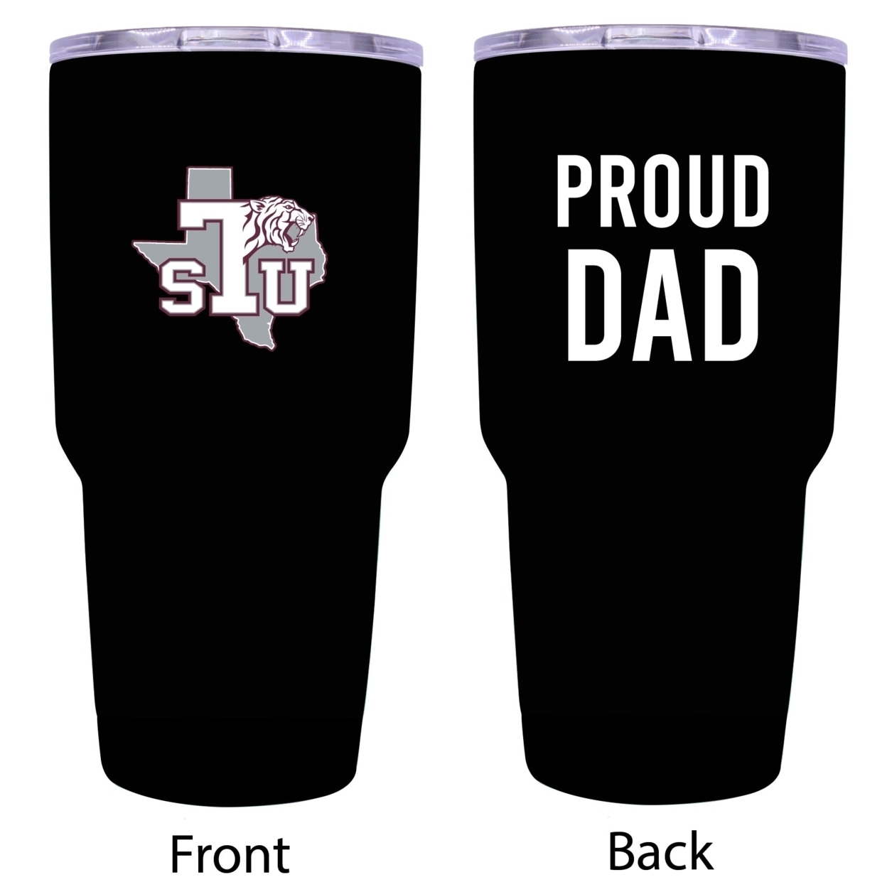 R And R Imports Texas Southern University Proud Dad 24 Oz Insulated Stainless Steel Tumblers Black.