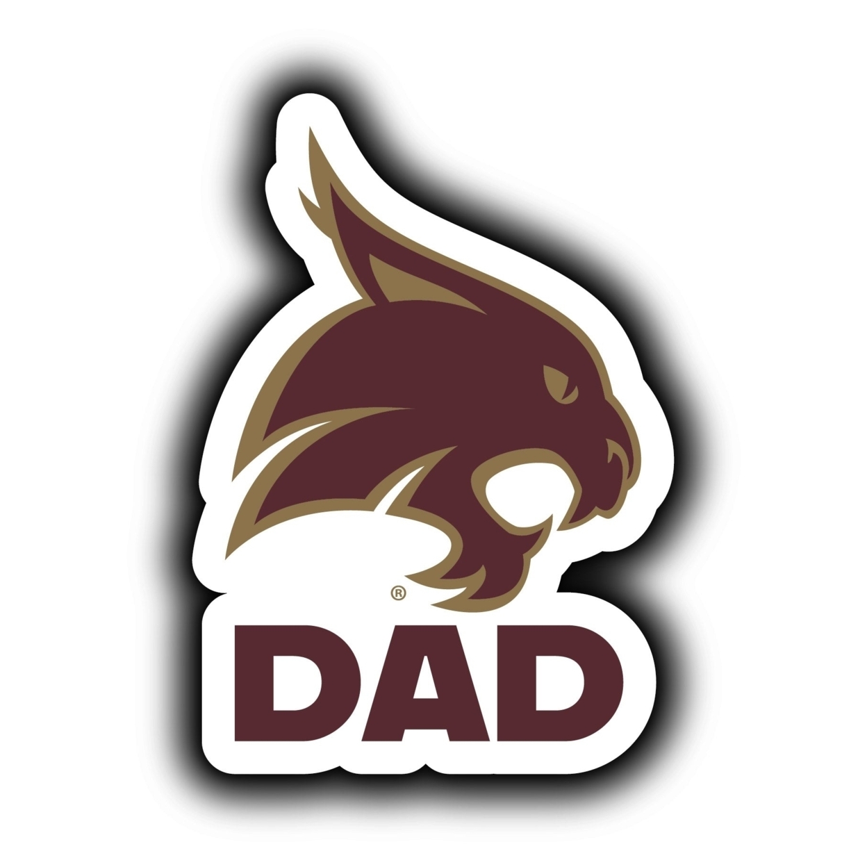 Texas State Bobcats 4-Inch Proud Dad Die Cut Decal