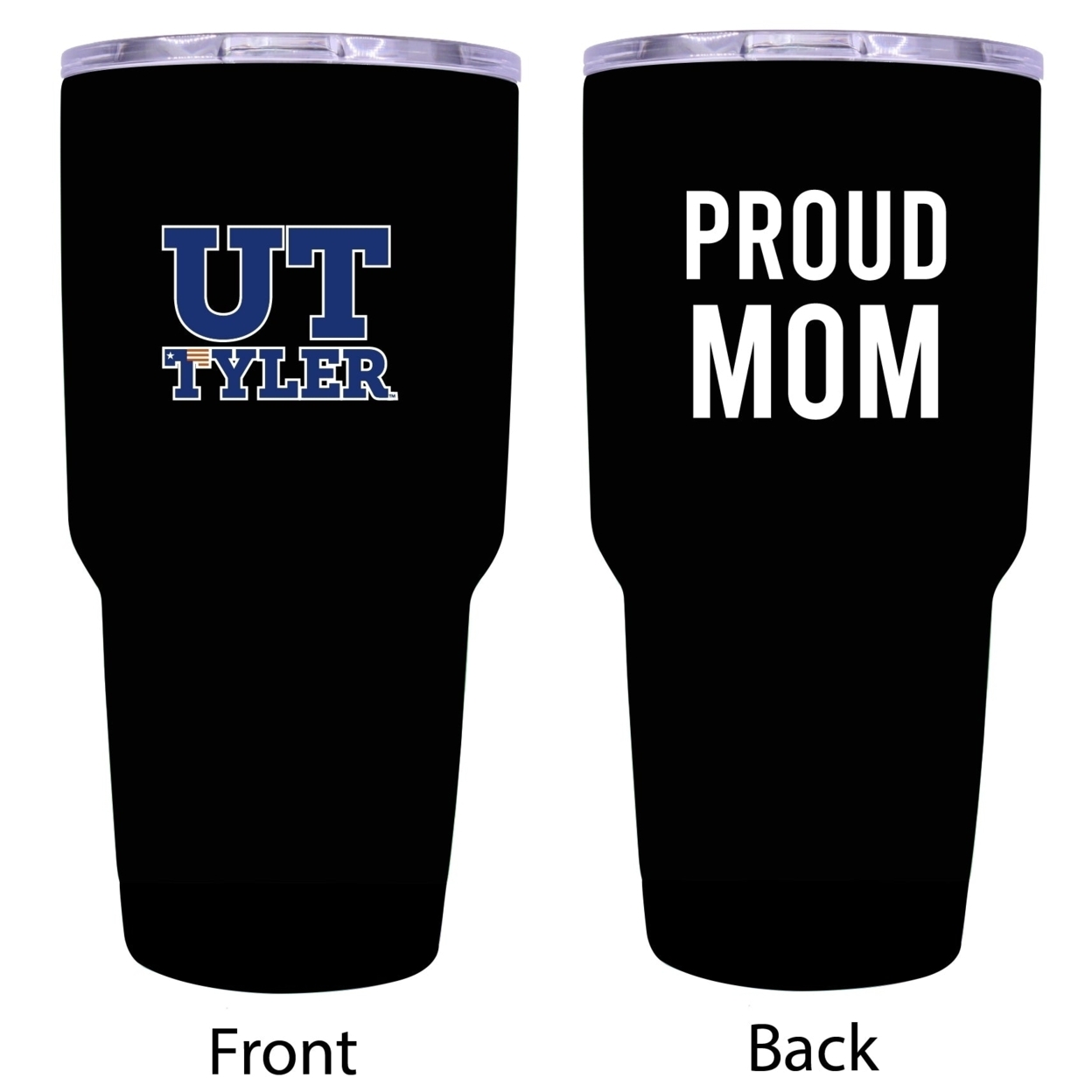 R And R Imports The University Of Texas At Tyler Proud Mom 24 Oz Insulated Stainless Steel Tumblers Black.