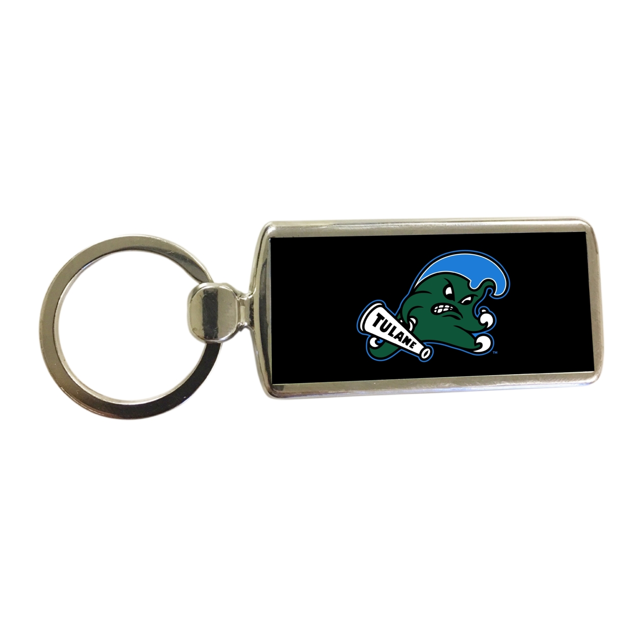 R And R Imports Tulane University Green Wave Metal Keychain