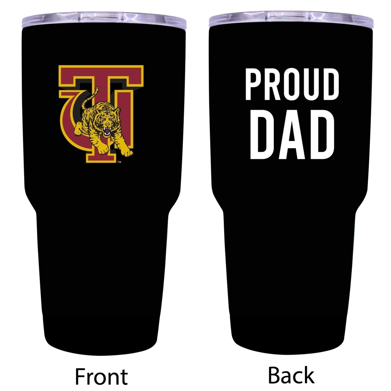 R And R Imports Tuskegee University Proud Dad 24 Oz Insulated Stainless Steel Tumblers Black.