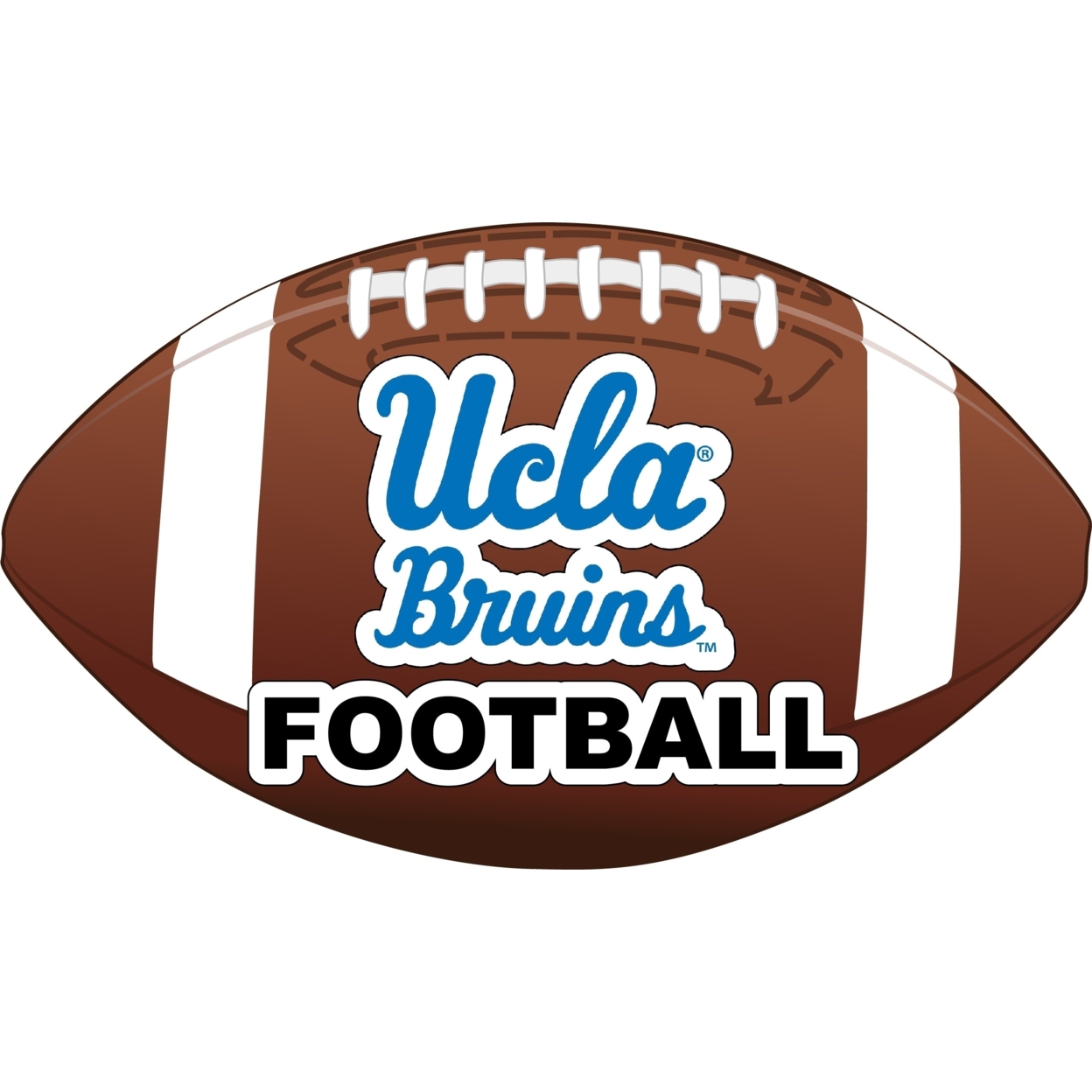 UCLA Bruins 4-Inch Round Football Vinyl Decal Sticker