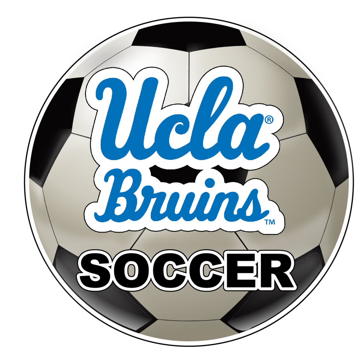 UCLA Bruins 4-Inch Round Soccer Ball Vinyl Decal Sticker