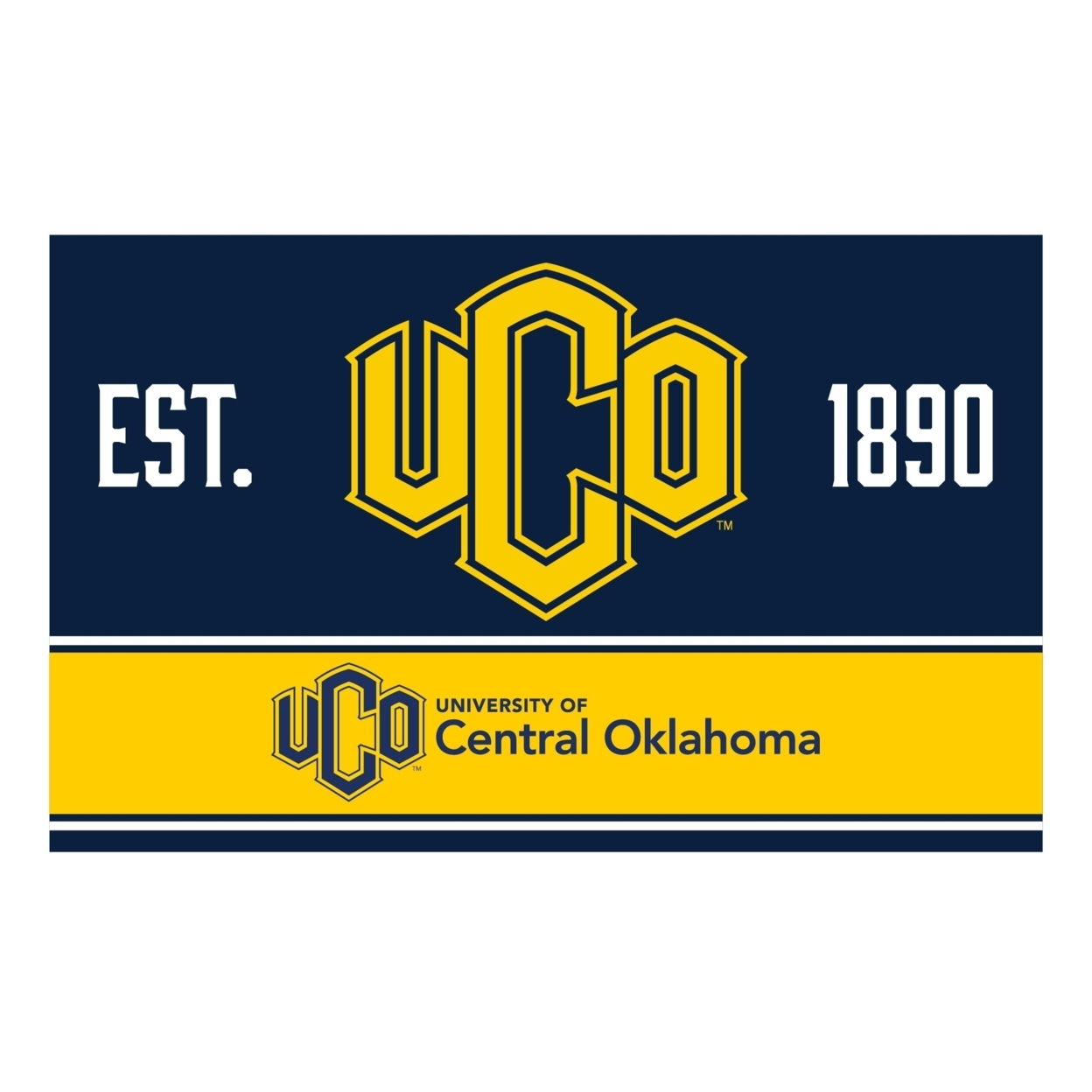 R And R Imports University Of Central Oklahoma Bronchos Wood Sign With Frame