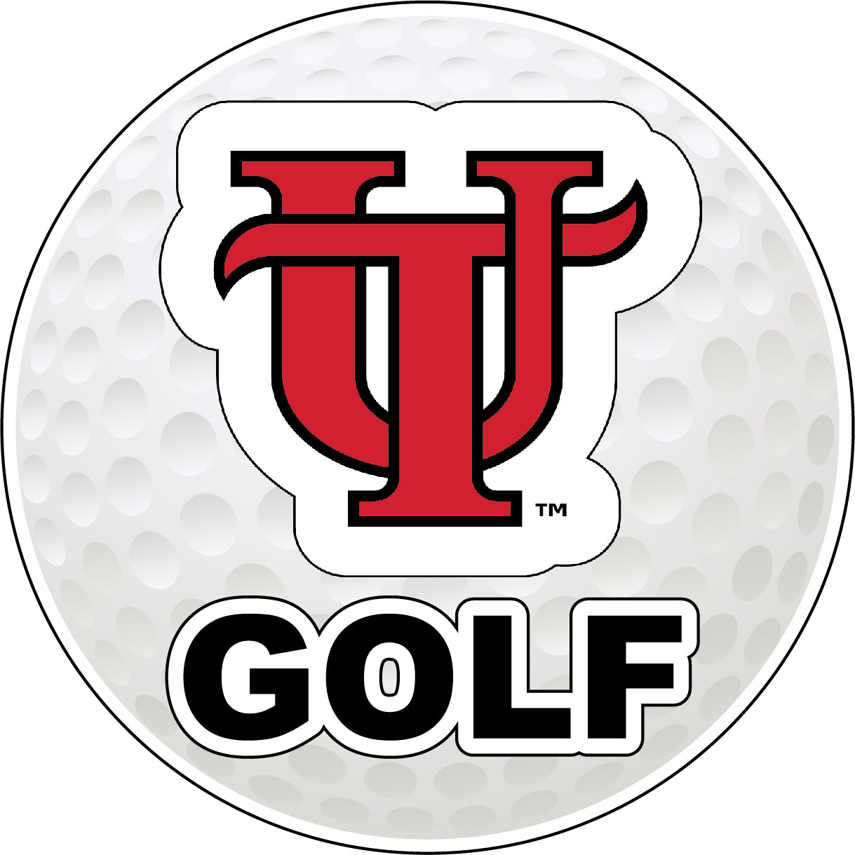 University Of Tampa Spartans 4-Inch Round Golf Ball Vinyl Decal Sticker
