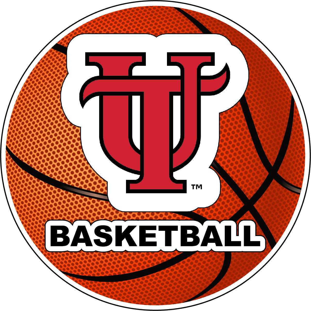 University Of Tampa Spartans 4-Inch Round Basketball Vinyl Decal Sticker