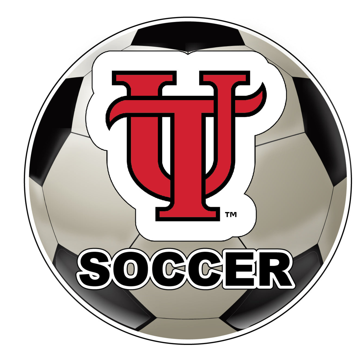 University Of Tampa Spartans 4-Inch Round Soccer Ball Vinyl Decal Sticker