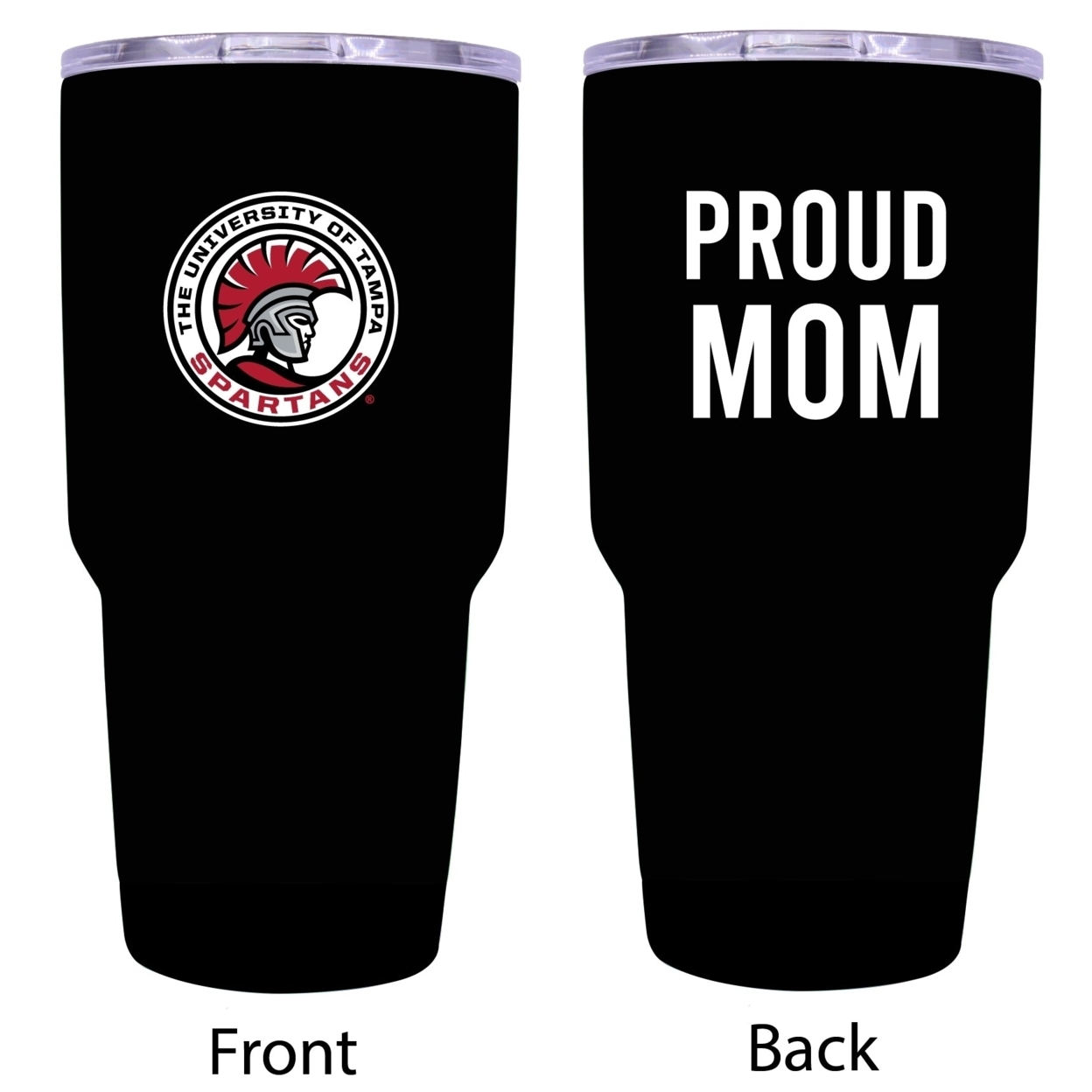 R And R Imports University Of Tampa Spartans Proud Mom 24 Oz Insulated Stainless Steel Tumblers Black.