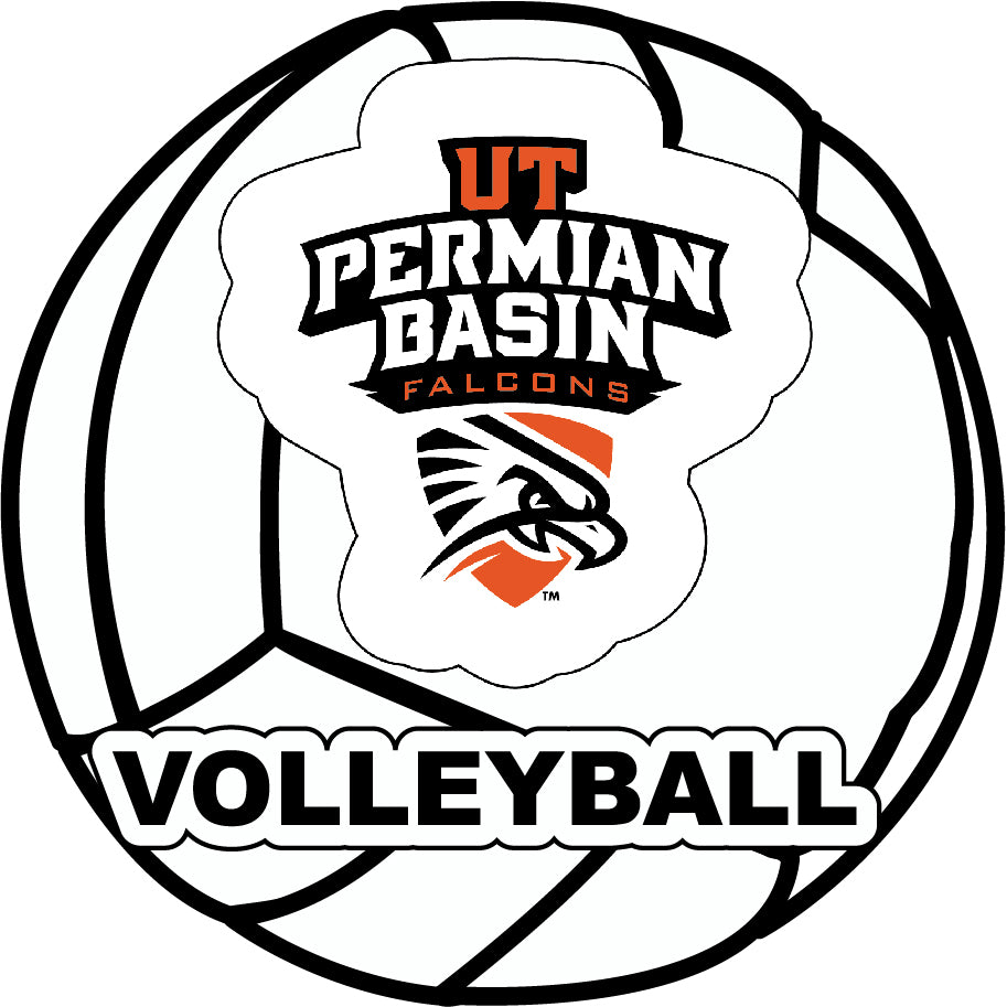 University Of Texas Of The Permian Basin 4-Inch Round Volleyball Vinyl Decal Sticker