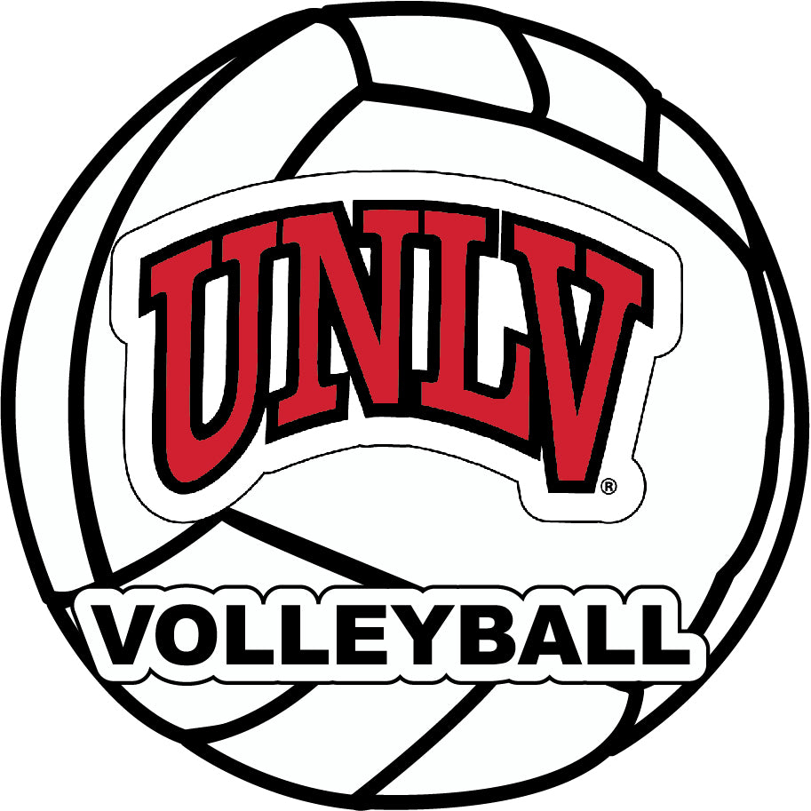 UNLV Rebels 4-Inch Round Volleyball Vinyl Decal Sticker