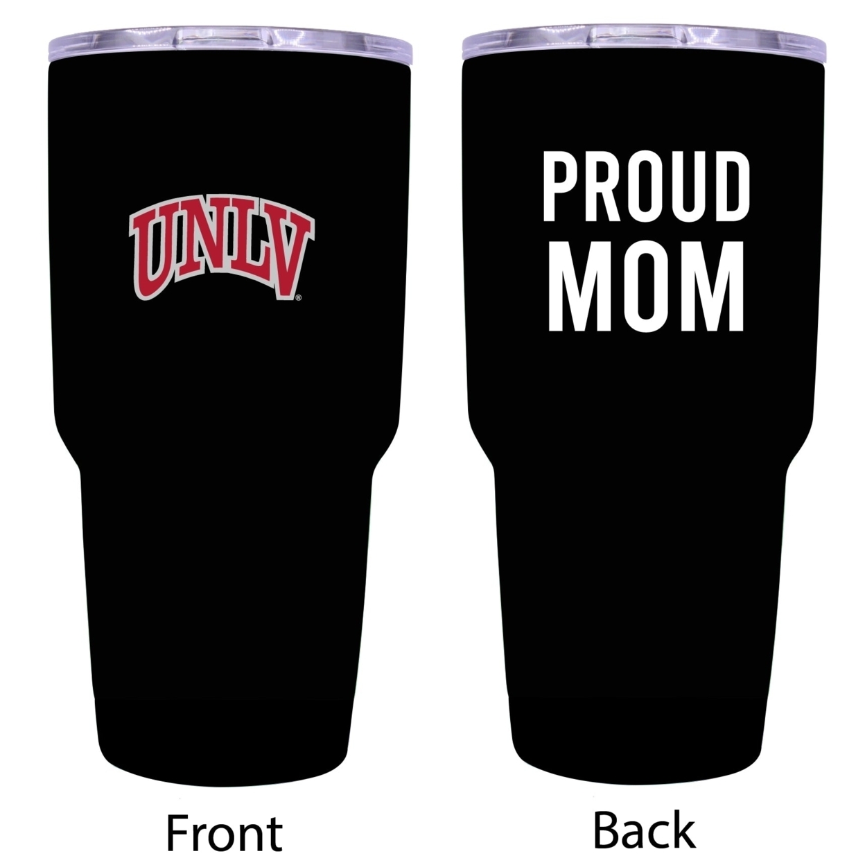 R And R Imports UNLV Rebels Proud Mom 24 Oz Insulated Stainless Steel Tumblers Black.