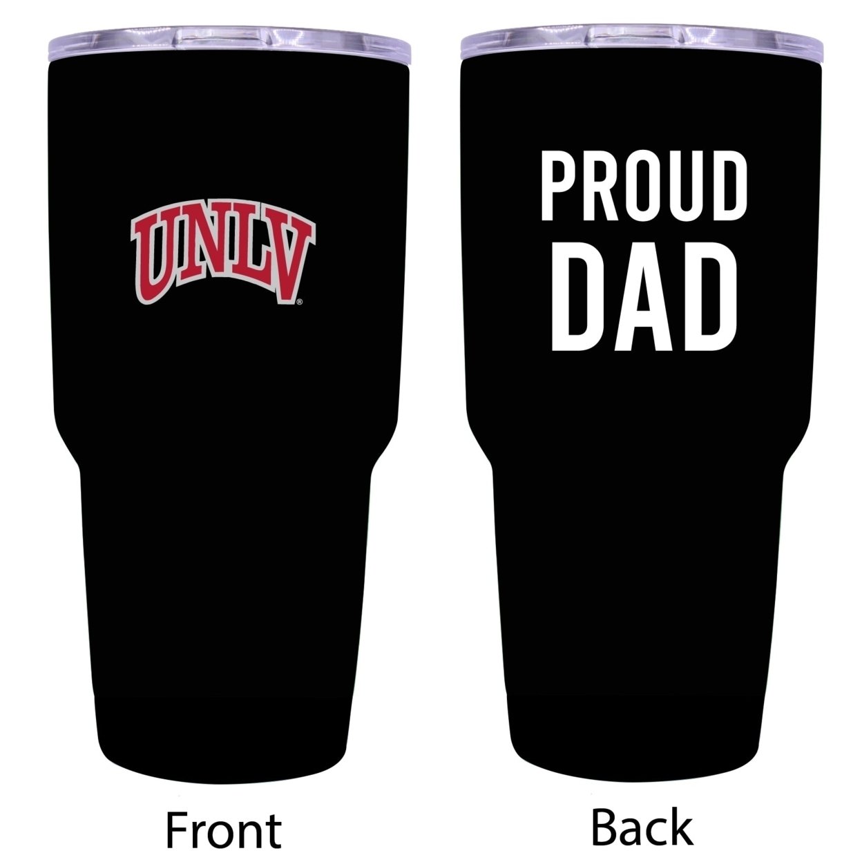 R And R Imports UNLV Rebels Proud Dad 24 Oz Insulated Stainless Steel Tumblers Black.