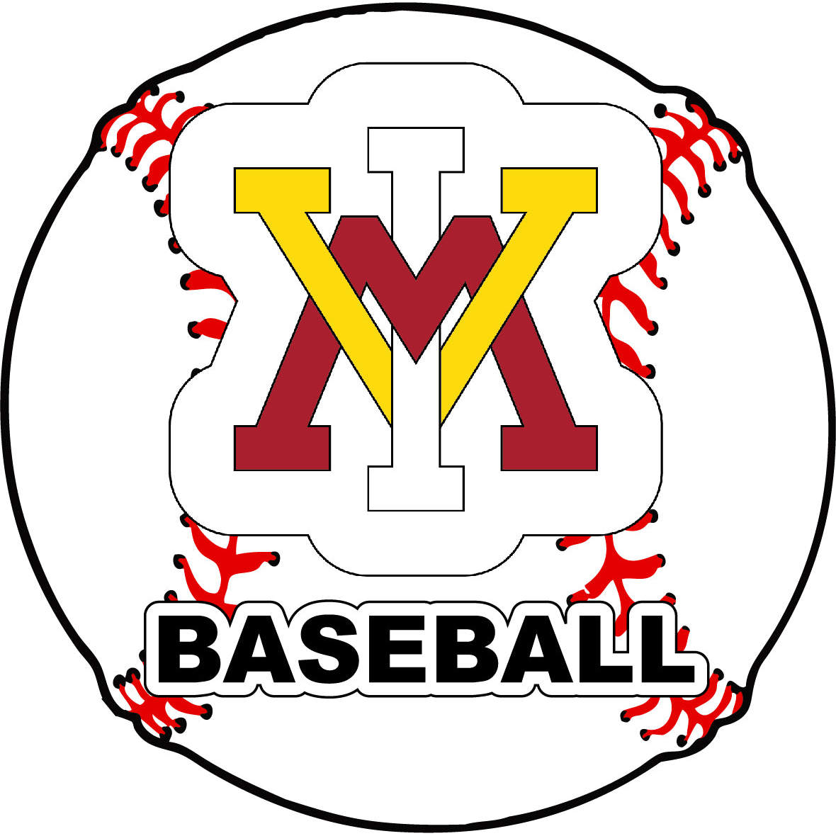 VMI Keydets 4-Inch Round Baseball Vinyl Decal Sticker