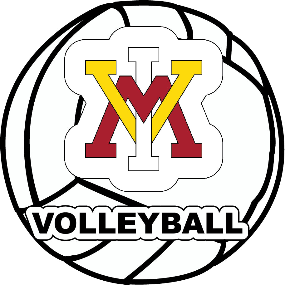 VMI Keydets 4-Inch Round Volleyball Vinyl Decal Sticker