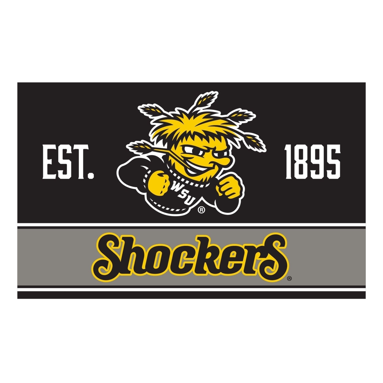 R And R Imports Wichita State Shockers Wood Sign With Frame