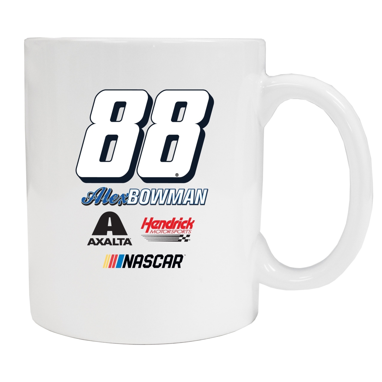 #88 Alex Bowman Nascar 2020 Ceramic White Mug