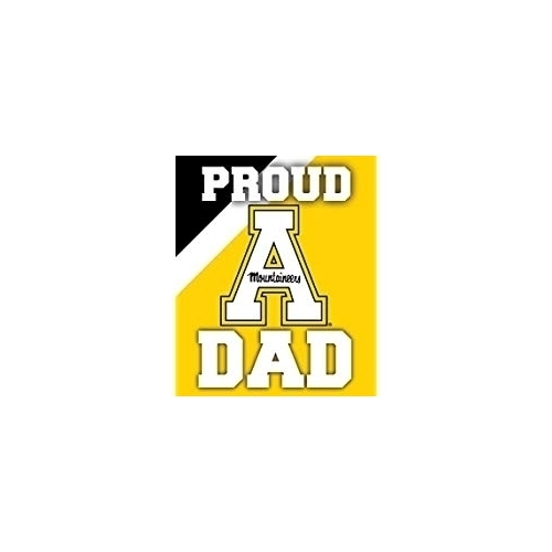Appalachian State Mountaineers NCAA Collegiate 5x6 Inch Rectangle Stripe Proud Dad Decal Sticker