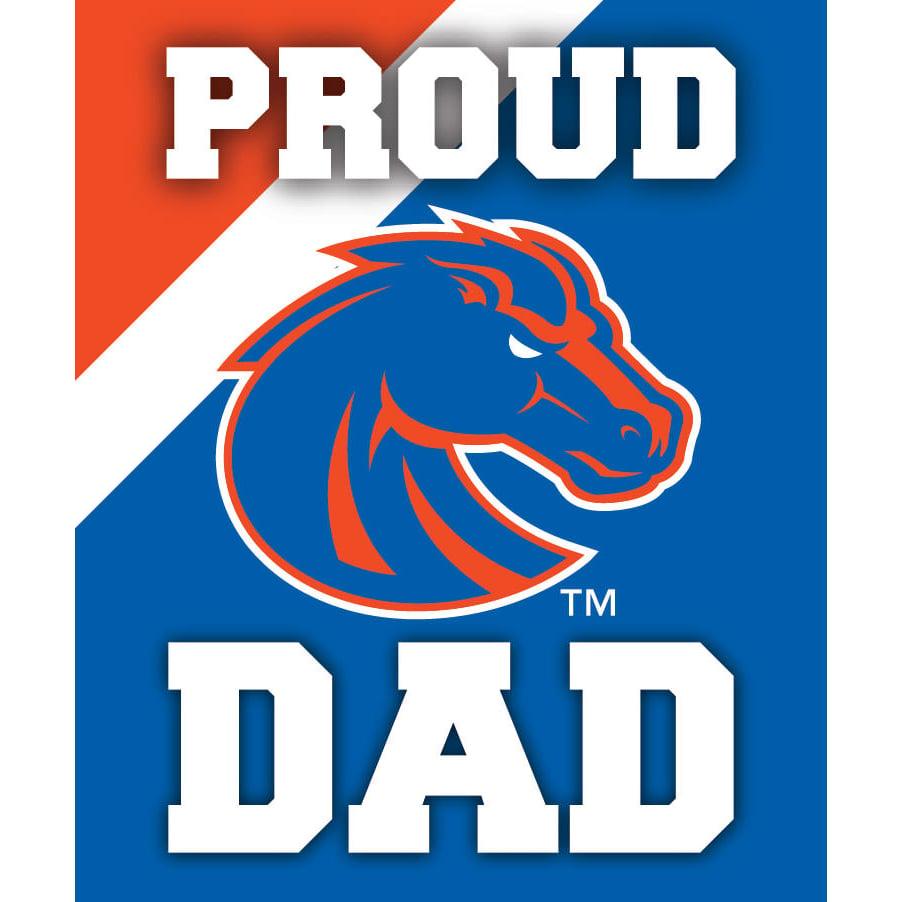 Boise State Broncos NCAA Collegiate 5x6 Inch Rectangle Stripe Proud Dad Decal Sticker