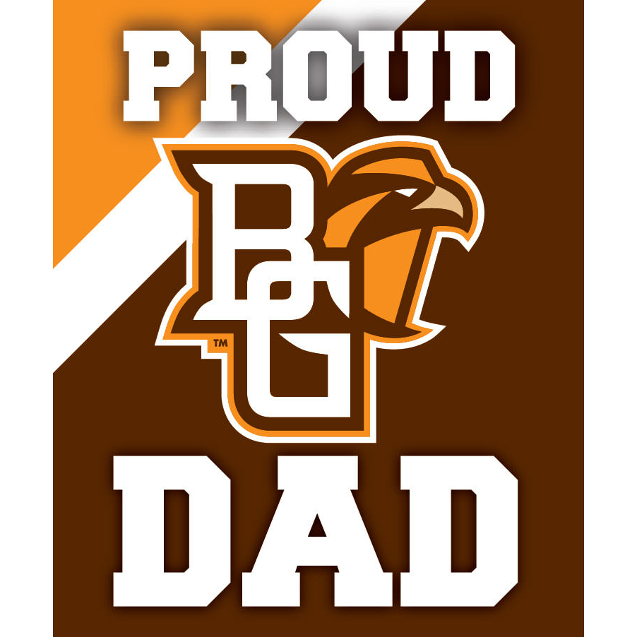 Bowling Green Falcons NCAA Collegiate 5x6 Inch Rectangle Stripe Proud Dad Decal Sticker