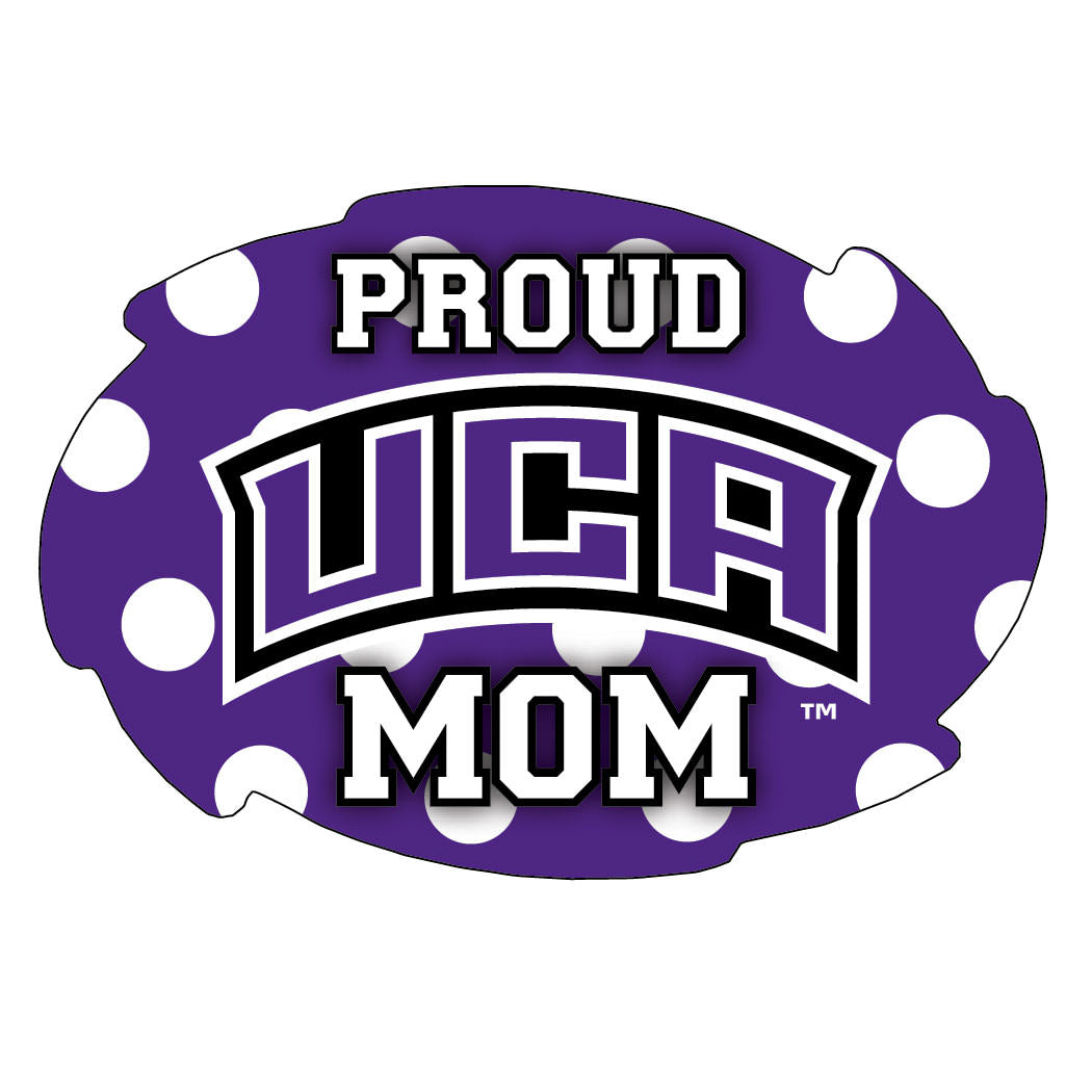 Central Arkansas Bears NCAA Collegiate Trendy Polka Dot Proud Mom 5 X 6 Swirl Decal Sticker
