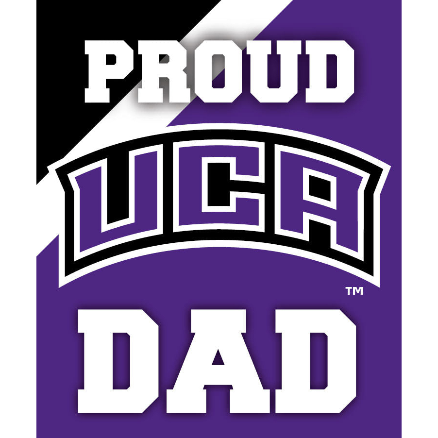 Central Arkansas Bears NCAA Collegiate 5x6 Inch Rectangle Stripe Proud Dad Decal Sticker
