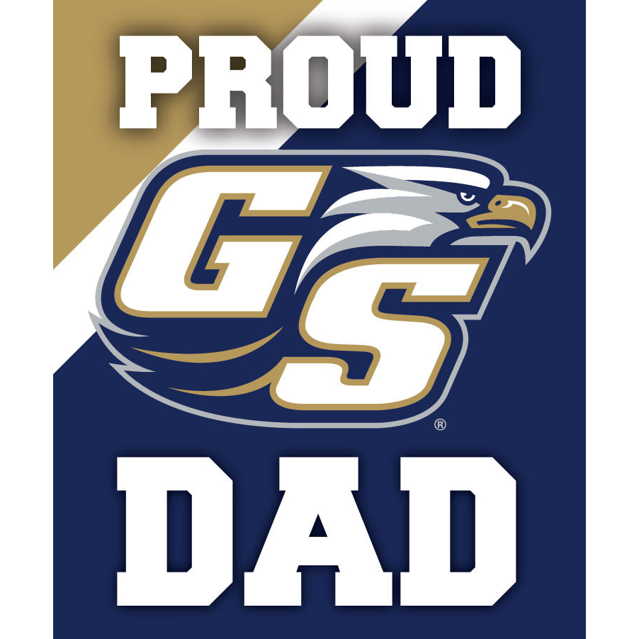 Georgia Southern Eagles NCAA Collegiate 5x6 Inch Rectangle Stripe Proud Dad Decal Sticker