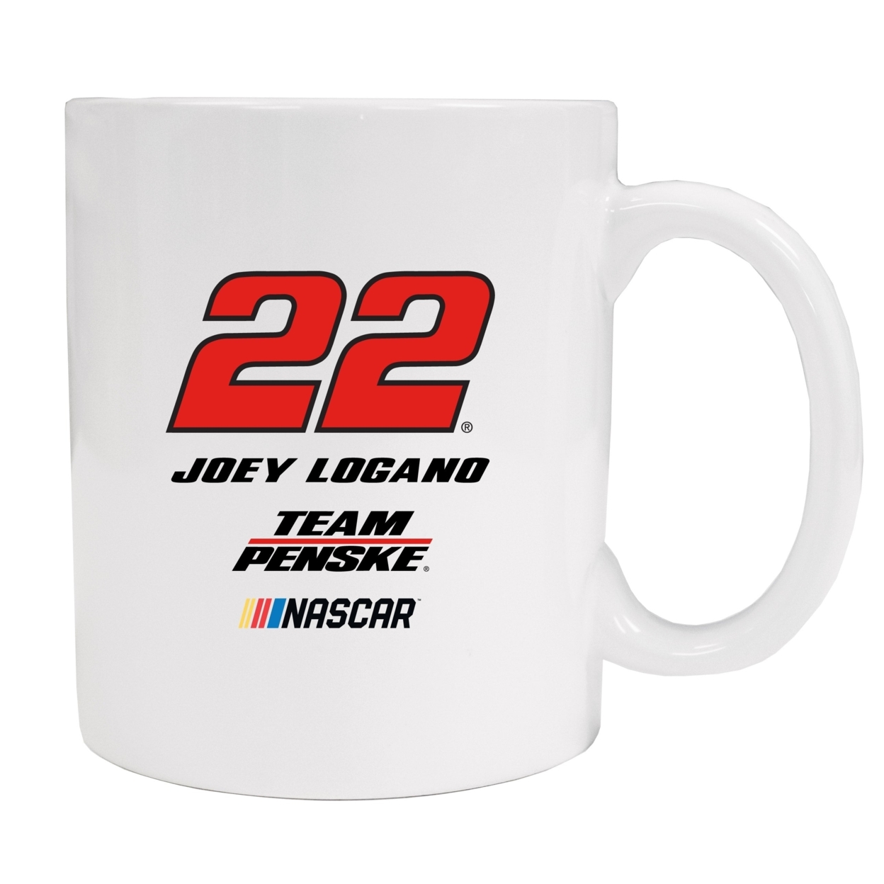 Joey Logano #22 Ceramic White Mug New For 2020 (White).