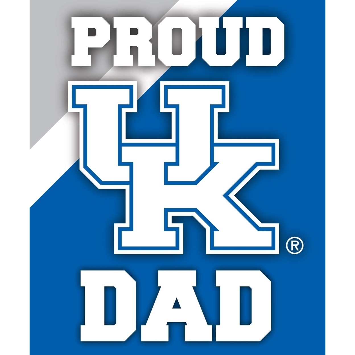 Kentucky Wildcats NCAA Collegiate 5x6 Inch Rectangle Stripe Proud Dad Decal Sticker