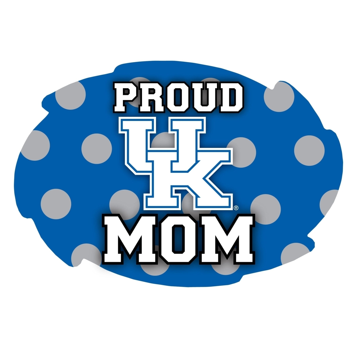 Kentucky Wildcats NCAA Collegiate Trendy Polka Dot Proud Mom 5 X 6 Swirl Decal Sticker