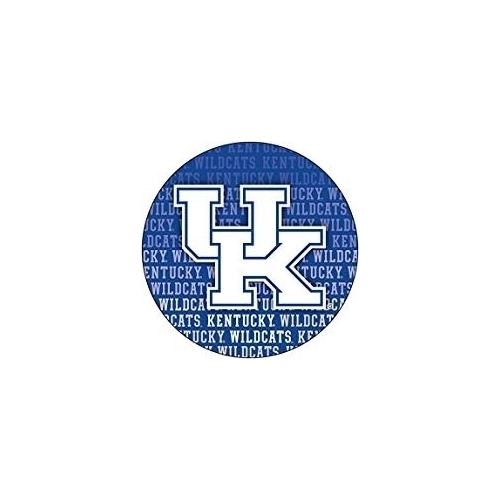 Kentucky Wildcats NCAA Collegiate Trendy Verbiage Repeating Wordmark Text Fashion Pattern 4 Inch Round Decal Sticker