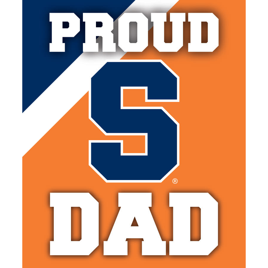 Syracuse Orange NCAA Collegiate 5x6 Inch Rectangle Stripe Proud Dad Decal Sticker