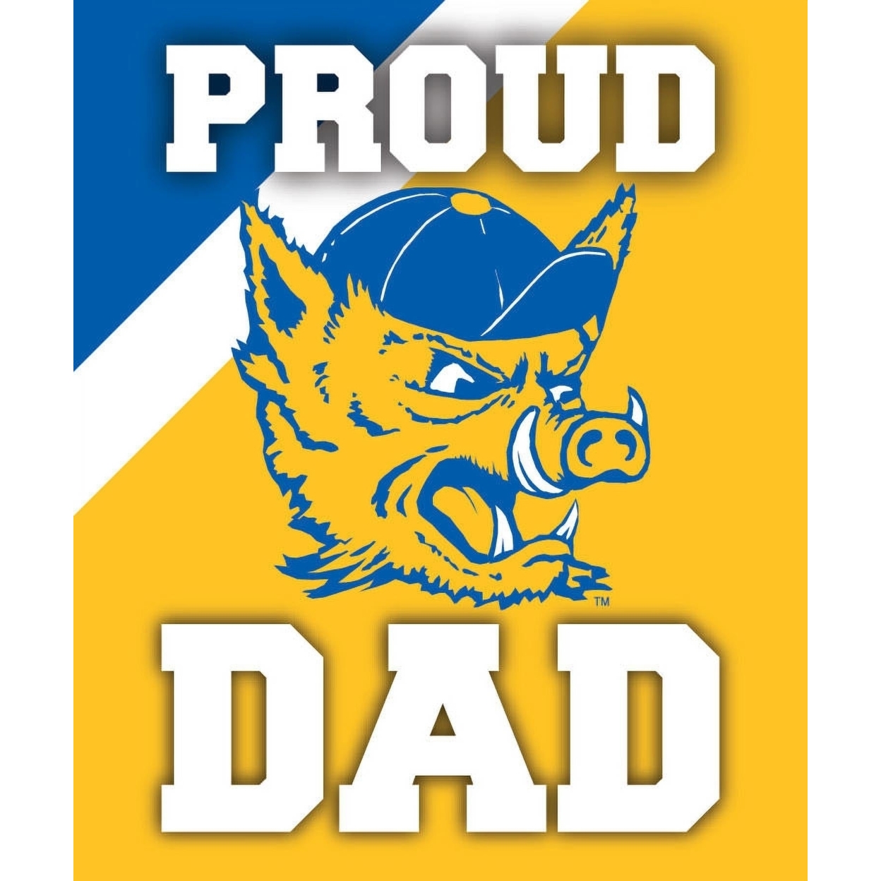 Texas A&M Kingsville NCAA Collegiate 5x6 Inch Rectangle Stripe Proud Dad Decal Sticker