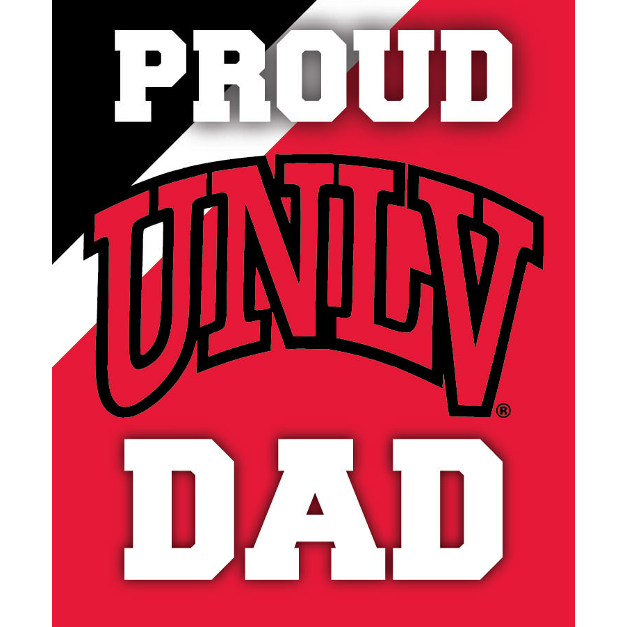 UNLV Rebels NCAA Collegiate 5x6 Inch Rectangle Stripe Proud Dad Decal Sticker
