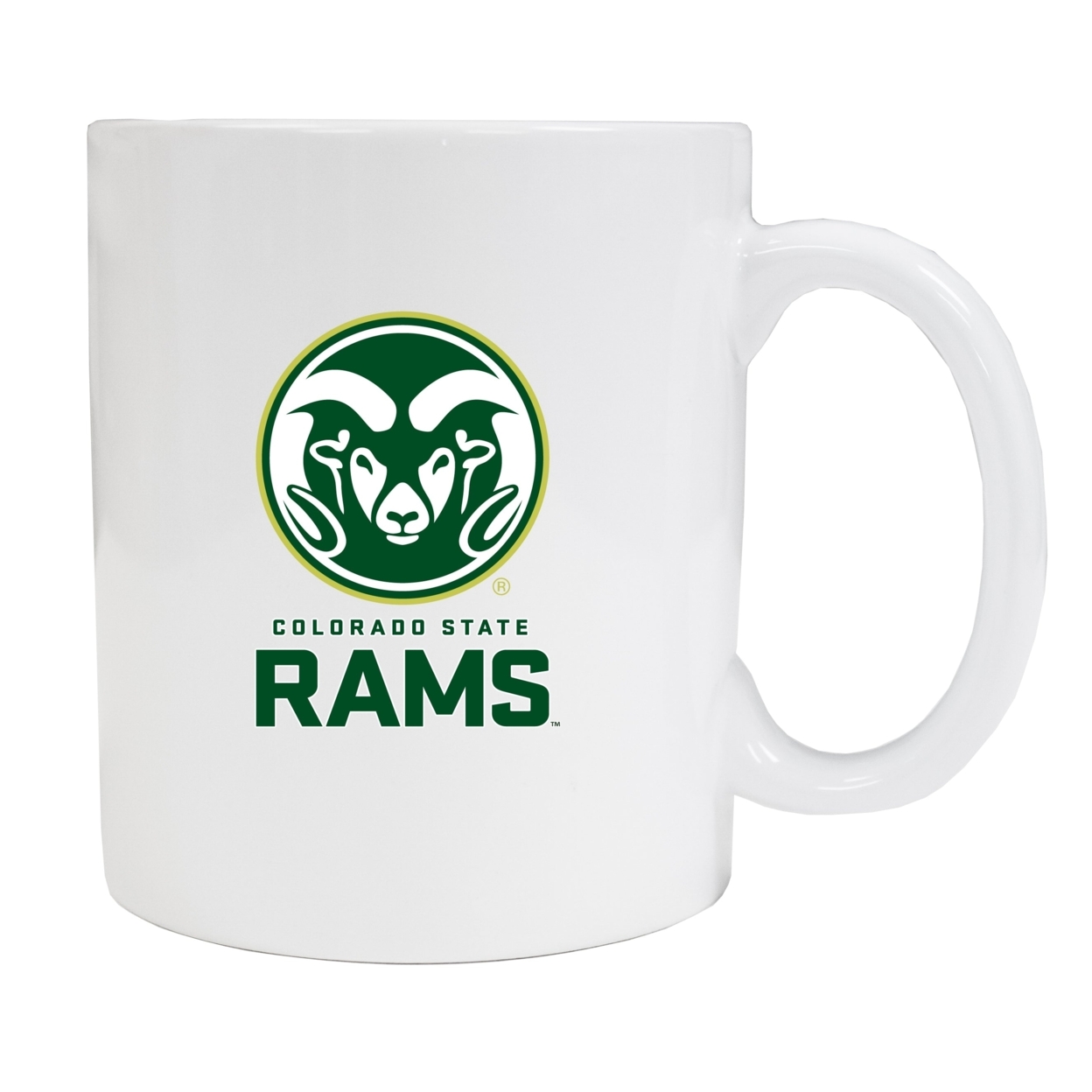 Colorado State Rams White Ceramic Mug (White).