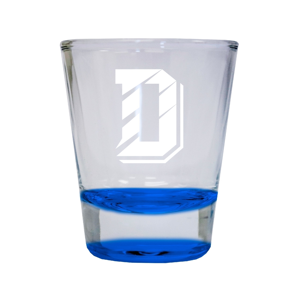 Davidson College Etched Round Shot Glass 2 Oz Blue