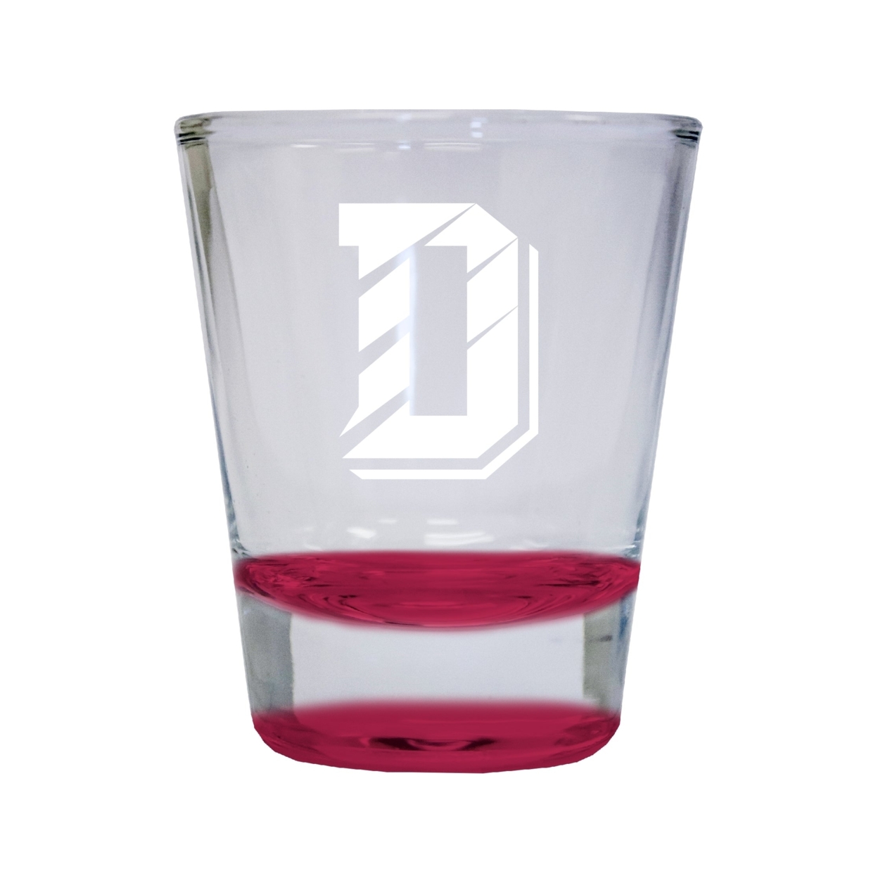 Davidson College Etched Round Shot Glass 2 Oz Red
