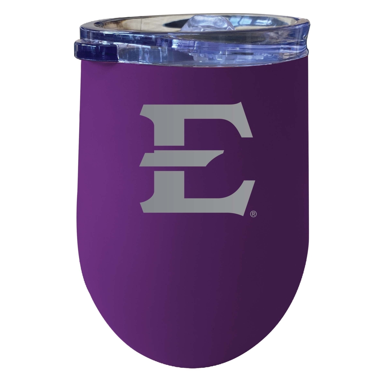 East Tennessee State University 12 Oz Etched Insulated Wine Stainless Steel Tumbler Purple